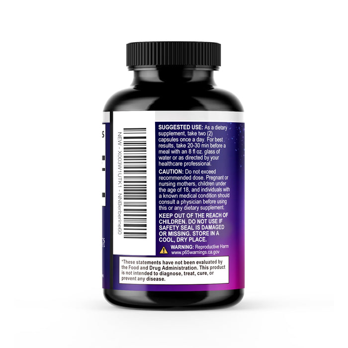 Berberine HCL 1200mg – 60 Veggie Capsules