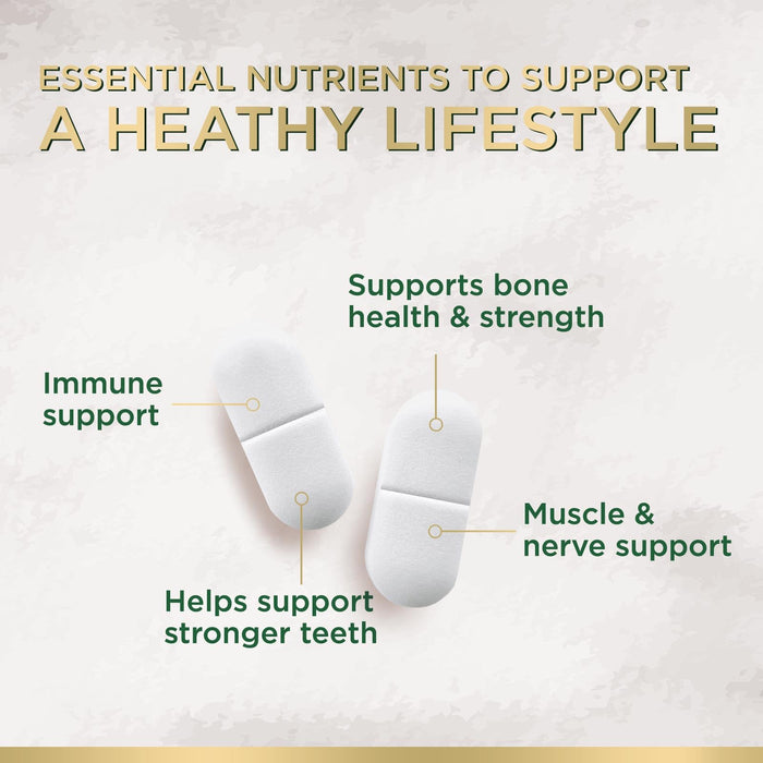 Calcium 1200 mg with Vitamin D3, Calcium Supplement Vitamins, Supports Bone Strength, Teeth & Immune System, Calcium Supplements for Women & Men, Nature's Absorbable Calcium Carbonate - 180 Tablets