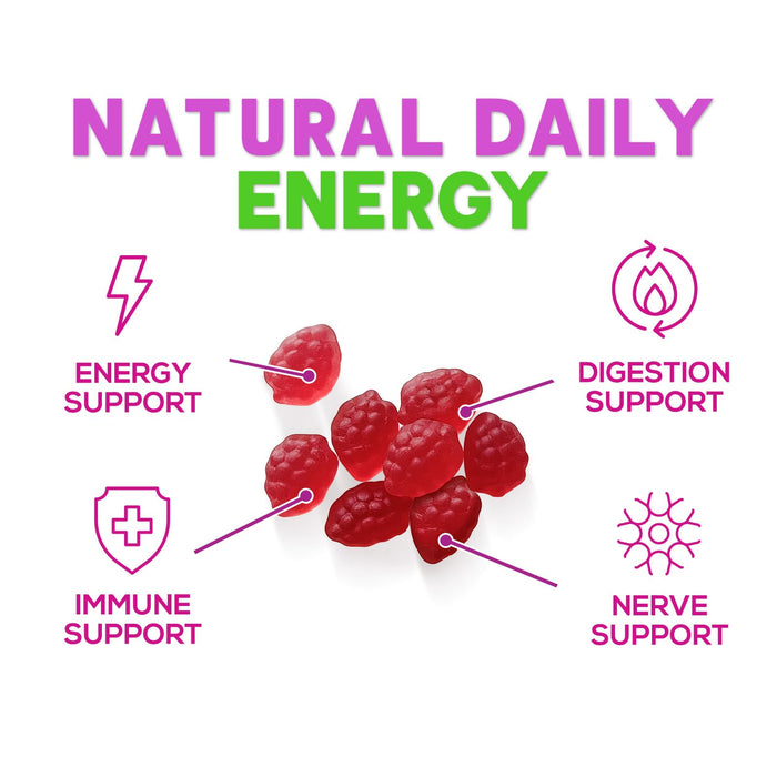 B12 Gummies for Adults, Extra Strength Energy 3000 mcg - B-12 Energy Metabolism & Immune System Support - Chewable Dietary Supplement for Adults & Kids Caffeine Free Gummy Vitamin - 60 Gummies