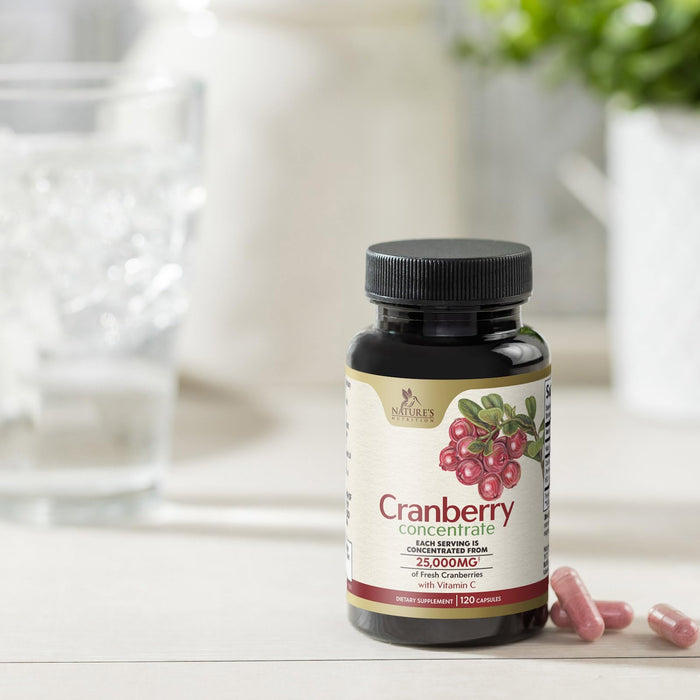 Cranberry Pills with Vitamin C & E - Cranberry Supplements for Men & Women, Urinary Tract Health Support, Sugar Free Formula, Gluten Free & Non-GMO, Fruit Cranberry Powder Extract Pill - 60 Capsules