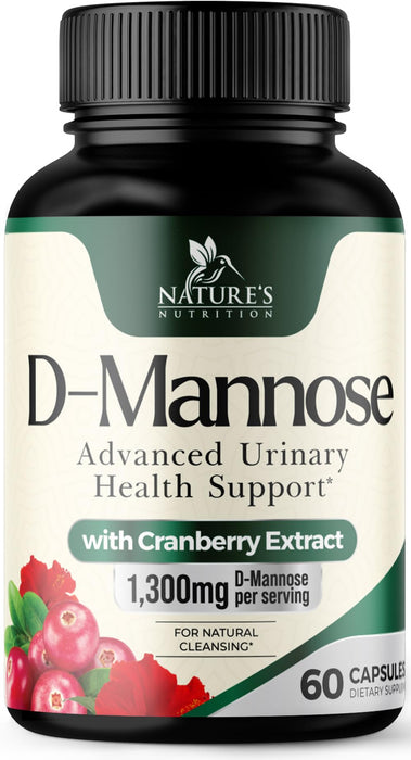 D-Mannose 1,350 mg with Cranberry & Hibiscus – 60 Capsules