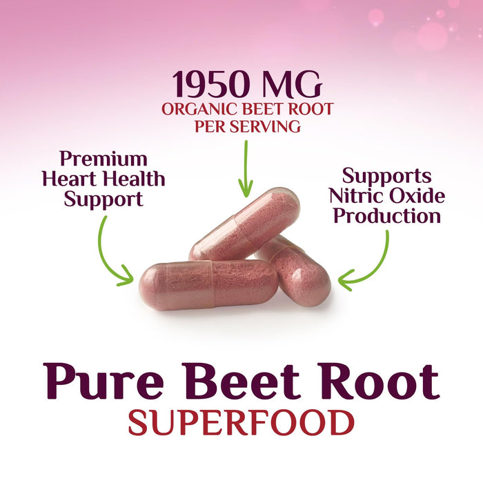 Beet Root Capsules 1950mg – 60 Count