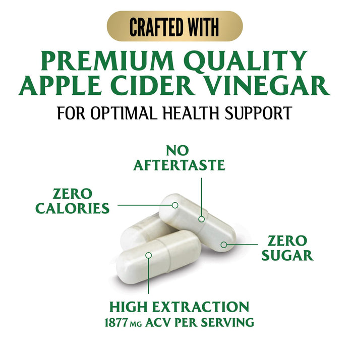 Apple Cider Vinegar Capsules ACV Supplements 1877mg, Vitamin D3, Zinc & Best ACV Supplement Pills Supporting Gut Health for Better Digestion, Immune System Support, Non-GMO & Gluten Free, 60 Capsules