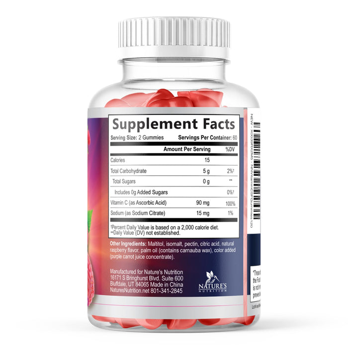 Zero Sugar Vitamin C Gummies – 120 Count Gummies
