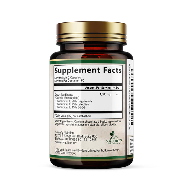 Green Tea Extract Capsules with EGCG – 1000mg – 120 Capsules