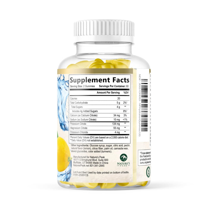 Hydration Electrolyte Gummies – 120 Gummies