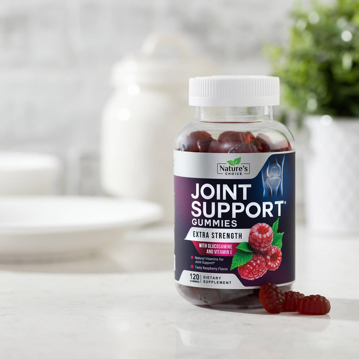 Joint Support Gummies Extra Strength Glucosamine Gummy Supplement with Vitamin E - Natural Cartilage & Joint Health & Flexibility Support, Best Support Glucosamine Chew for Men & Women - 120 Gummies