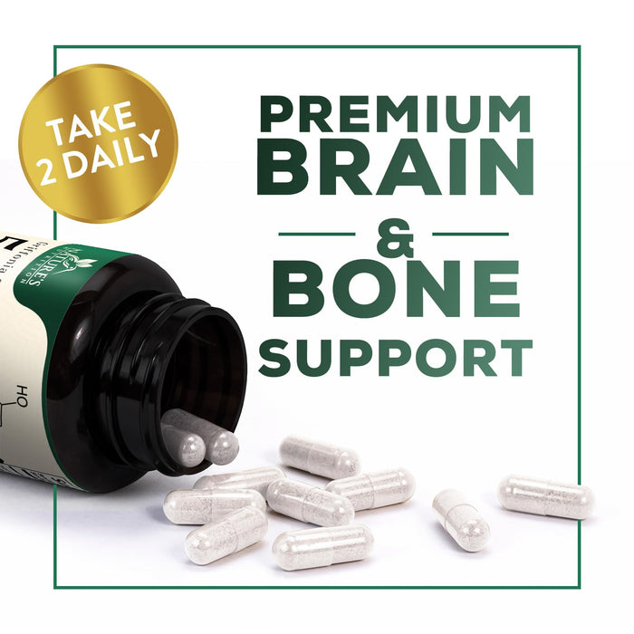 5 HTP 200mg Capsules Vegetarian Supplement - 5HTP Plus Calcium for Brain Support - Extra Strength Griffonia Simplicifolia 5-HTP Formula - 5 Hydroxytryptophan - Gluten Free & Non-GMO - 60 Capsules