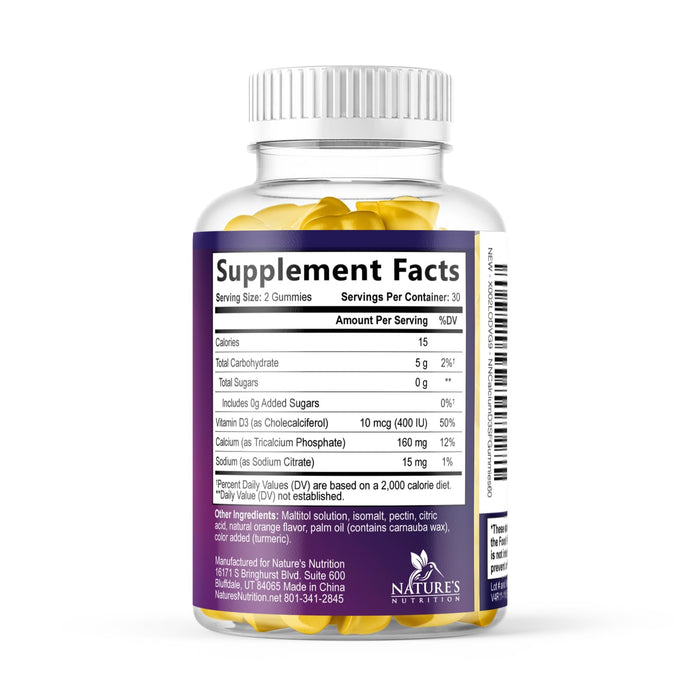 Chewable Calcium – 400 IU – 60 Gummies