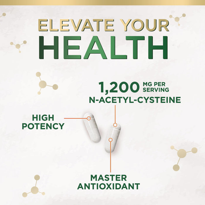 NAC N-Acetyl L-Cysteine (NAC) 1200 mg – 120 Veggie Capsules