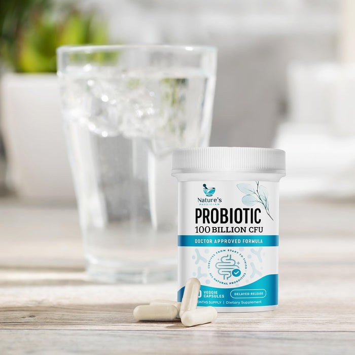 Nature's Physician Probiotics - 100 Billion CFU - 16 Strains + Prebiotics - Best Probiotic Supplement for Women & Men - Supports Immune, Digestive Health, Occasional Constipation & Gas - 30 Capsules