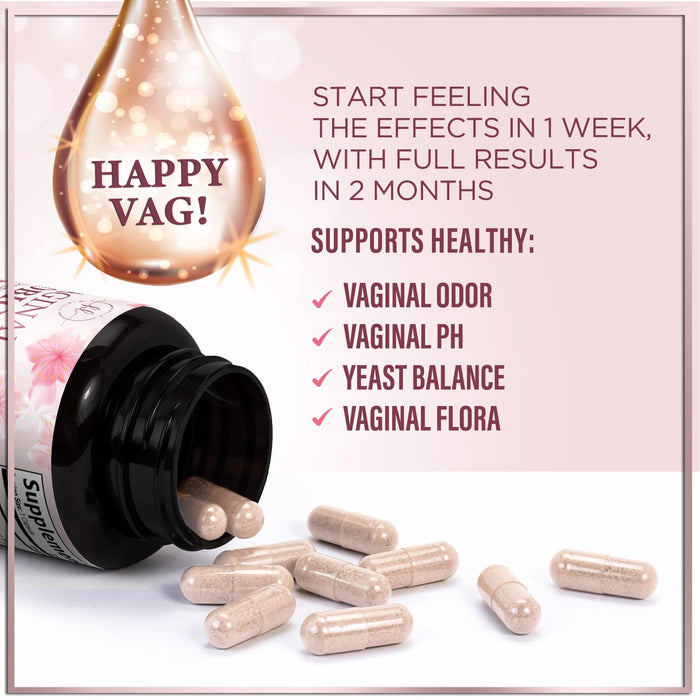Vaginal Probiotics for Women - Vaginal PH Flora Feminine Health Balance Support - 50 Billion CFU Per Capsule, Odor Digestive Immune Support - Womens Probiotics Supplement with Cranberry - 60 Capsules