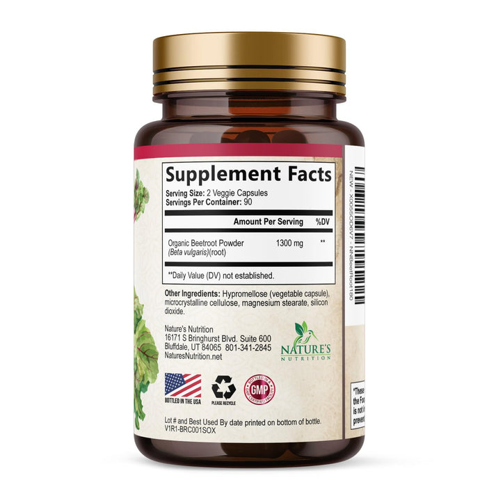 Beet Root Capsules 1300mg – 180 Veggie Capsules