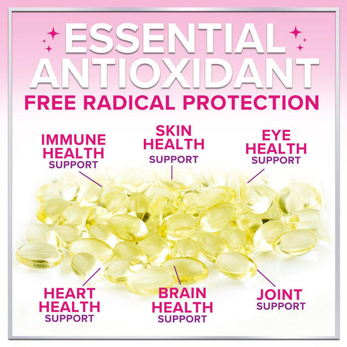 Vitamin E for Women and Men - 180 mg (400 IU) dl-Alpha - Powerful Antioxidant Dietary Supplement - Hair, Skin, & Immune Health Support - Easily Absorbed Form, Non-GMO & Gluten Free - 120 Softgels