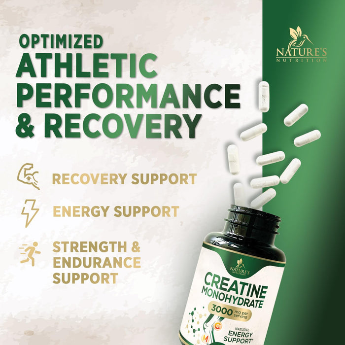 Creatine Monohydrate Capsules 3000mg – 120 Capsules