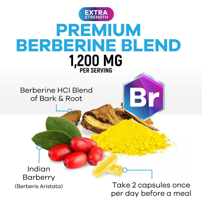 Berberine HCL 1200mg – 60 Veggie Capsules