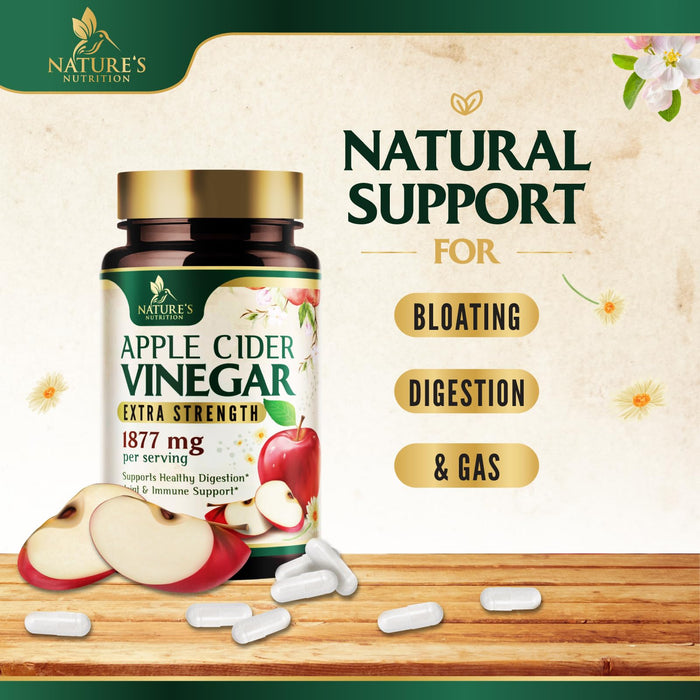 Apple Cider Vinegar Capsules 1877mg – 60 Capsules