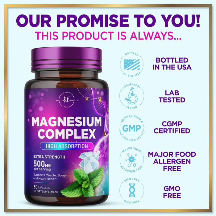 Magnesium Complex 500 mg – 60 Capsules