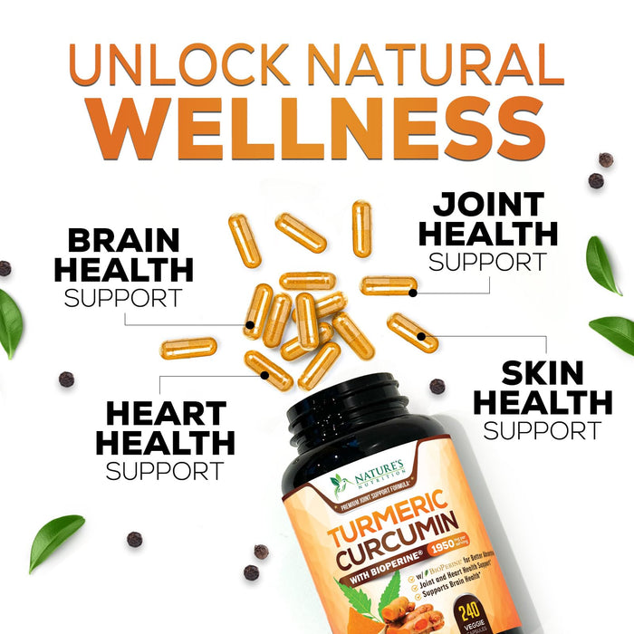 Turmeric Curcumin 1950mg – 240 Capsules