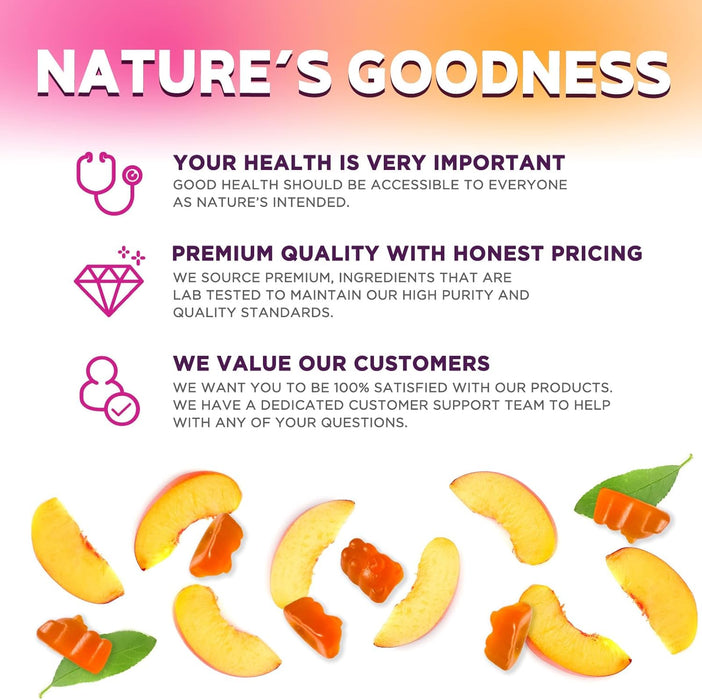 Nature's Nutrition CoQ10 Gummies 100mg – High Absorption Coenzyme Q10 Supplement for Heart Health, Energy & Antioxidant Support – Peach Flavor Gummy, Vegan, Non-GMO, Gluten Free – 30 Count