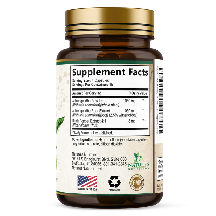 Ashwagandha Capsules – 2100mg – 180 Capsules