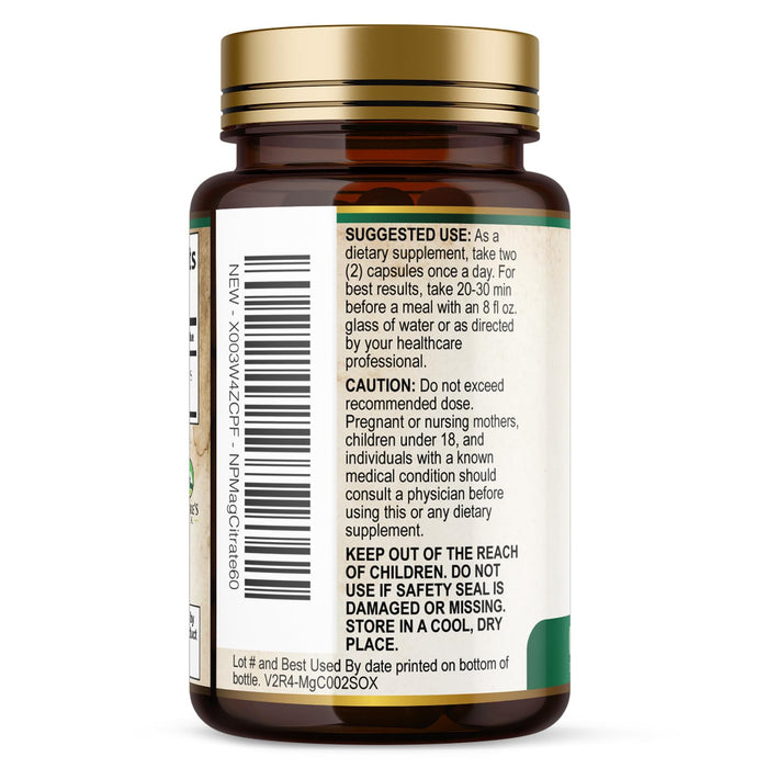 Magnesium Citrate 1000mg – 60 Capsules