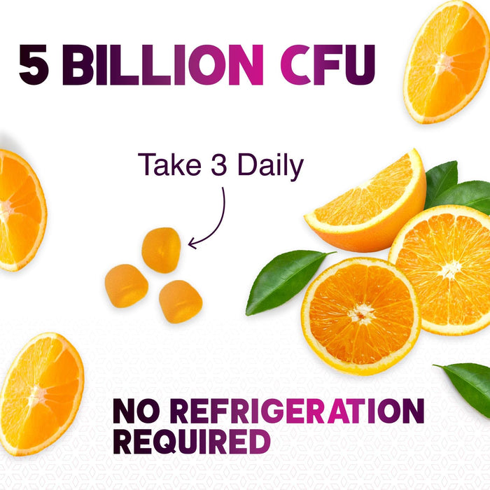 Probiotic Gummies for Women & Men's Digestive Health, 5 Billion CFU, Best Daily Probiotics Gummy for Vaginal, Immune Support & Gut Health, Supports Occasional Constipation Gas & Bloating, 120 Gummies