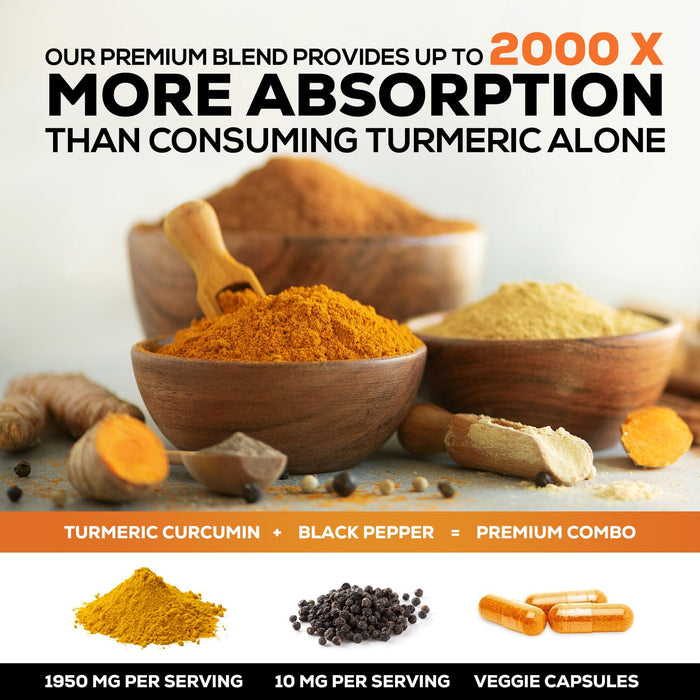 Turmeric Curcumin 1950mg – 240 Capsules