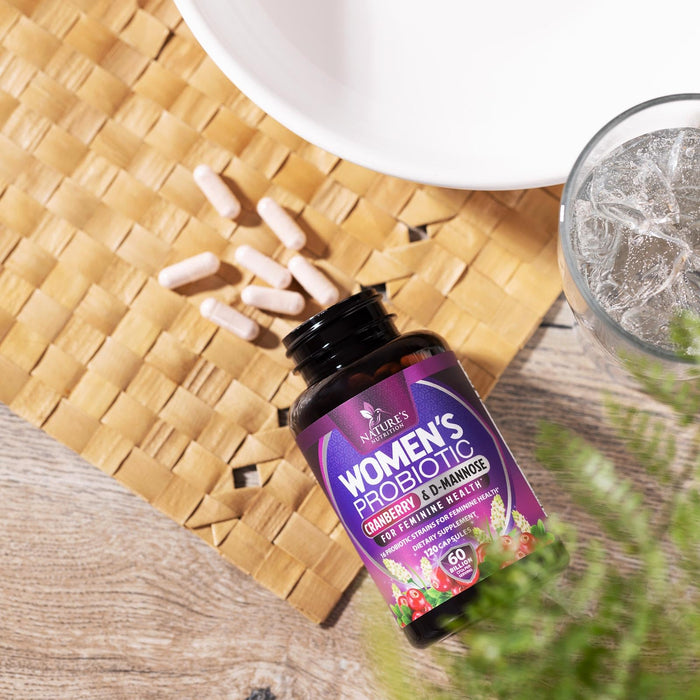 Probiotics for Women 60 Billion CFU - 16 Strains, Prebiotics & Cranberry, PH Balance, Digestive Health, Vaginal & Immune Support, Womens Probiotic for Gut Health, Shelf Stable - 120 Capsules