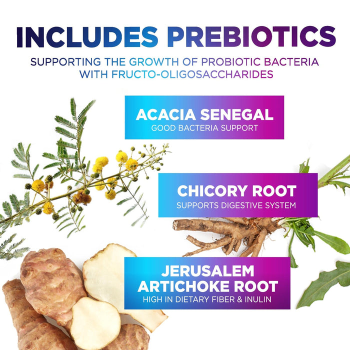Probiotics 60 Billion CFU - 10 Strains + Digestive Enzymes & Prebiotics - Best Probiotic for Women & Men, Supports Immune, Gut Health, Occasional Constipation, Diarrhea, Gas & Bloating - 60 Capsules