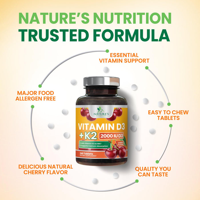 Vitamin D 2000 IU 50mcg Per Serving – 240 Tablets