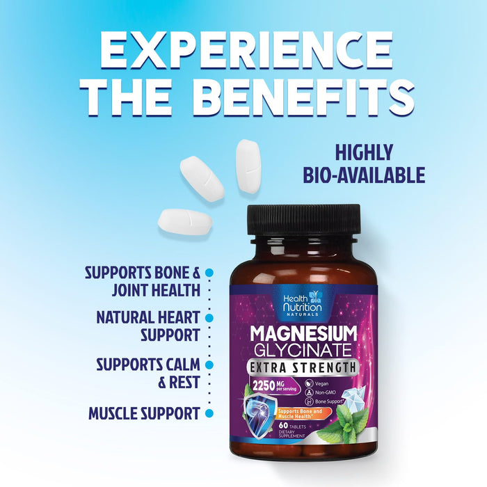 Magnesium Glycinate 250mg – 60 Tablets