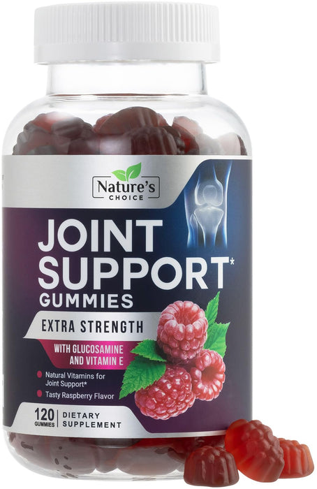 Joint Support Gummies Extra Strength Glucosamine Gummy Supplement with Vitamin E - Natural Cartilage & Joint Health & Flexibility Support, Best Support Glucosamine Chew for Men & Women - 120 Gummies