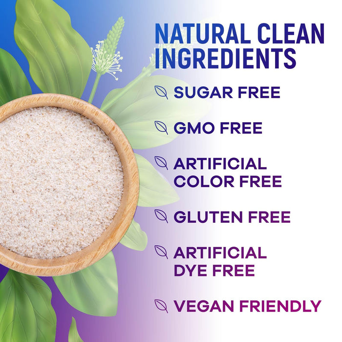 Psyllium Husk Fiber Supplement 1500mg - Vegan Prebiotic, Soluble Fiber for Daily Digestive Health & Regularity Support, Natural Psyllium Powder Caps, Sugar-Free, Non-GMO & Gluten-Free - 60 Capsules