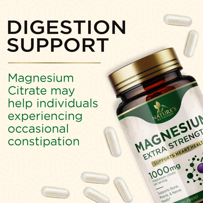 Magnesium (Citrate Oxide) 1000mg for Absorption – 120 Capsules