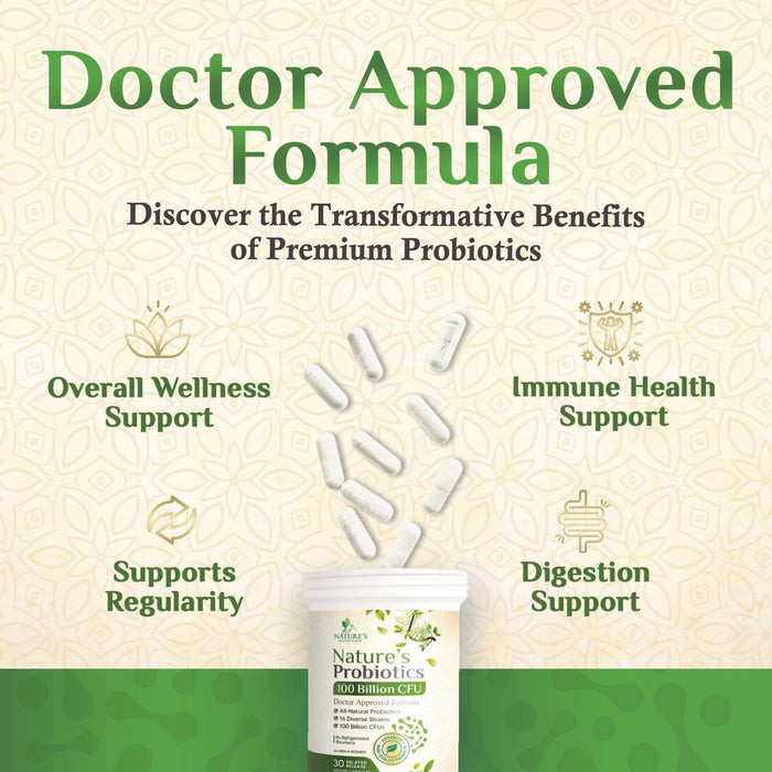Probiotics for Women Capsules - 100 Billion CFU Prebiotics, Acidophilus Probiotics Supports Immune System Digestive Health, Supports Occasional Constipation & Bloating, Daily Supplement - 30 Capsules