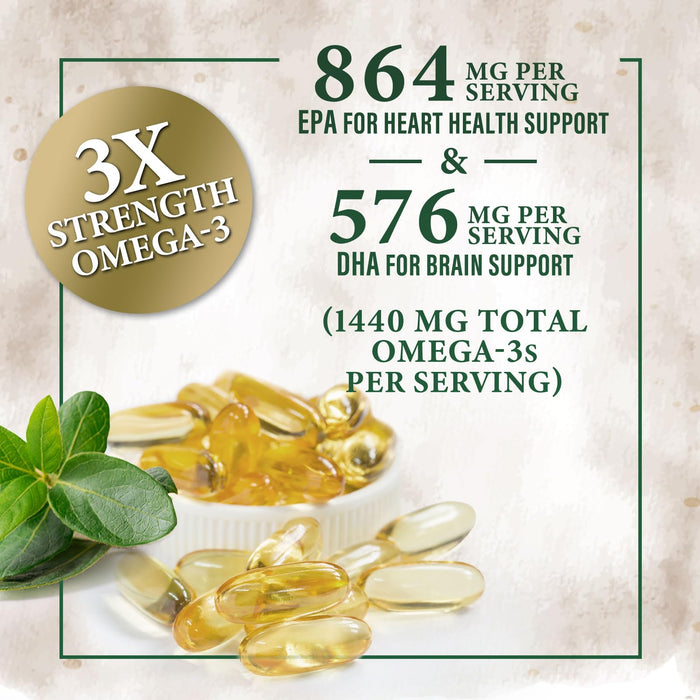 Omega-3 Fish Oil – 2400mg – 60 Softgels