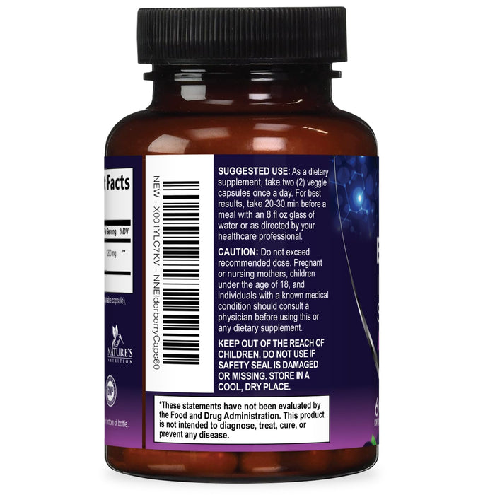 Elderberry – 1200mg – 60 Capsules