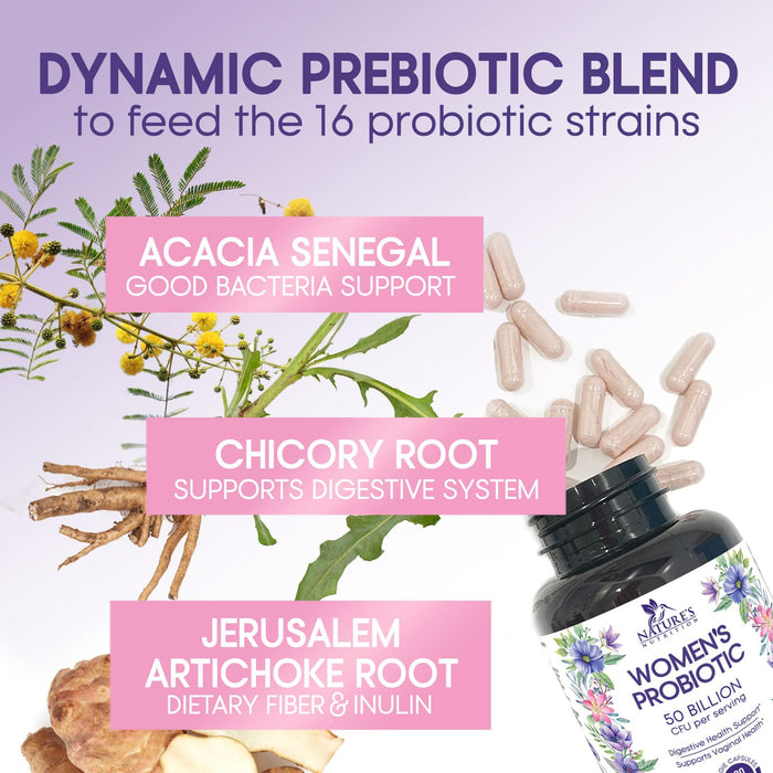 Probiotics for Women – 50 Billion CFU – 120 Capsules