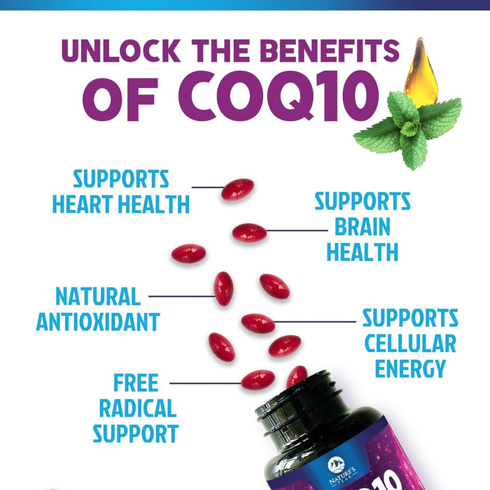 CoQ10 200mg - Ultra High Absorption Co Q 10 Softgel Supplement With Black Pepper, Energy & Heart Health Support Antioxidant - Coenzyme Q10 (Ubiquinone) for Women & Men, Bottled in USA - 240 Softgels