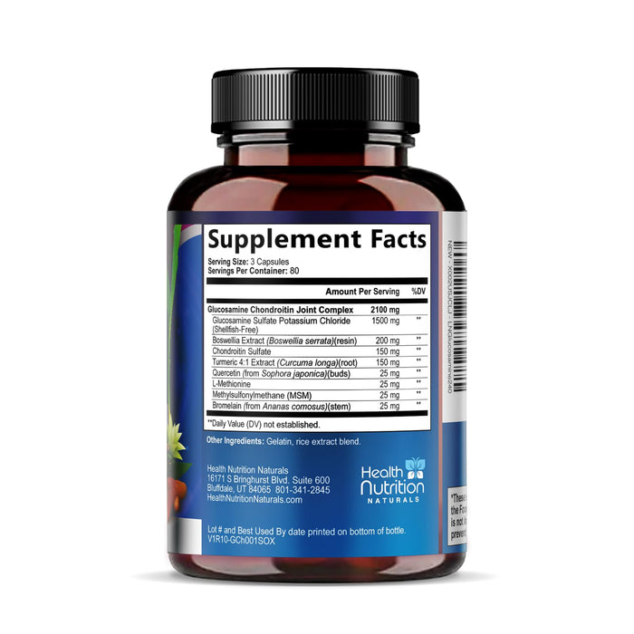 Glucosamine Chondroitin MSM 2100mg Complex – 240 Capsules