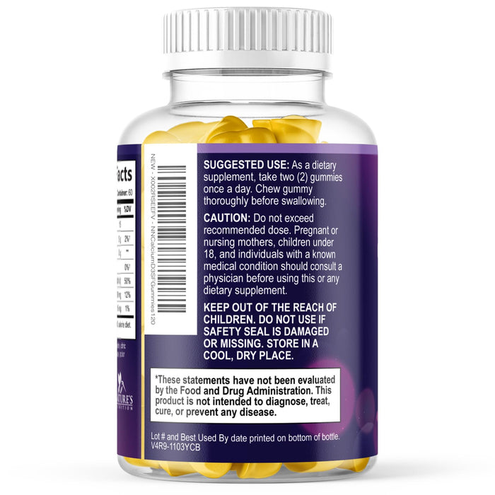 Chewable Calcium – 400 IU – 120 Gummies