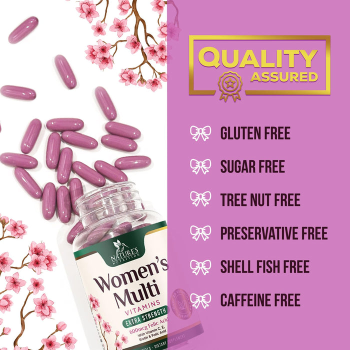 Multivitamin for Women with Iron, Calcium, Zinc, Vitamin A, C, D, E, & B Vitamins for Bone, Skin & Immune Health Support, Nature's Daily Womens Multivitamins for Women's Energy & Health, 60 Softgels