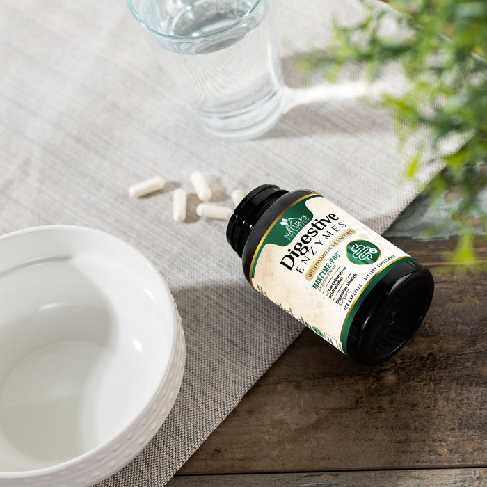 Digestive Enzymes with Probiotics - Probiotic Multi Enzymes with Probiotics and Prebiotics for Digestive Health and Bloating Relief for Women & Men, Daily Enzymes for Gut & Digestion - 120 Capsules