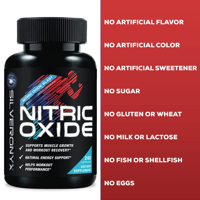 Nitric Oxide Booster with L-Arginine + Citrulline + Beta Alanine - 240 Capsules