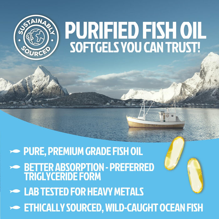 Omega-3 Fish Oil – 2400mg – 120 Softgels