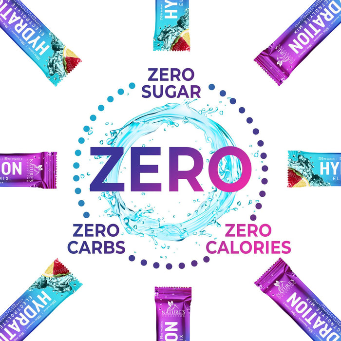 Hydration Electrolyte Packets - Daily Liquid Replenisher Powder - Electrolyte Multiplier with Minerals, Potassium & Real Salt - Vegan, Non-GMO - Tasty Lemon Flavor Hydration Electrolytes - 16 Servings