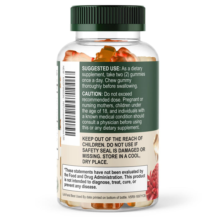 Turmeric and Ginger Gummies – 120 Count