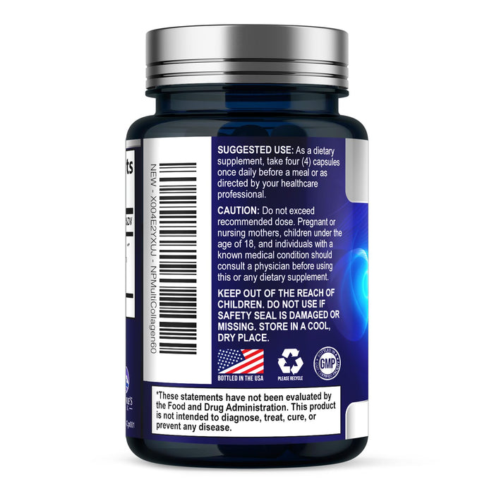 Multi Collagen Peptides for Hair – 60 Capsules