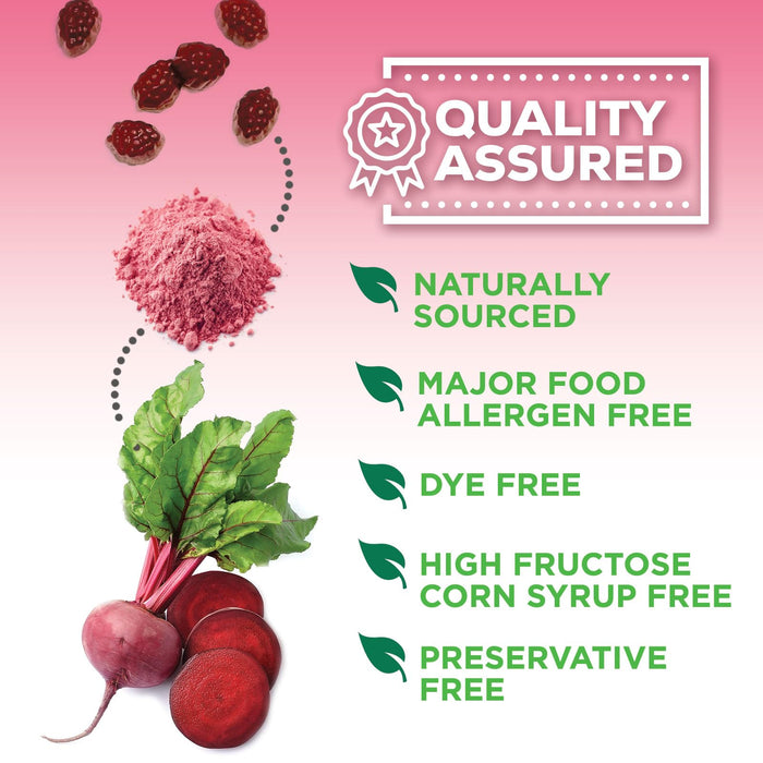 Beet Root Supplement Gummies - 500mg Per Serving with Beetroot Extract Powder Vitamin C & Magnesium - Supports Energy Heart Health & Nitric Oxide Production - Red Beets Supplements Gummy - 60 Gummies